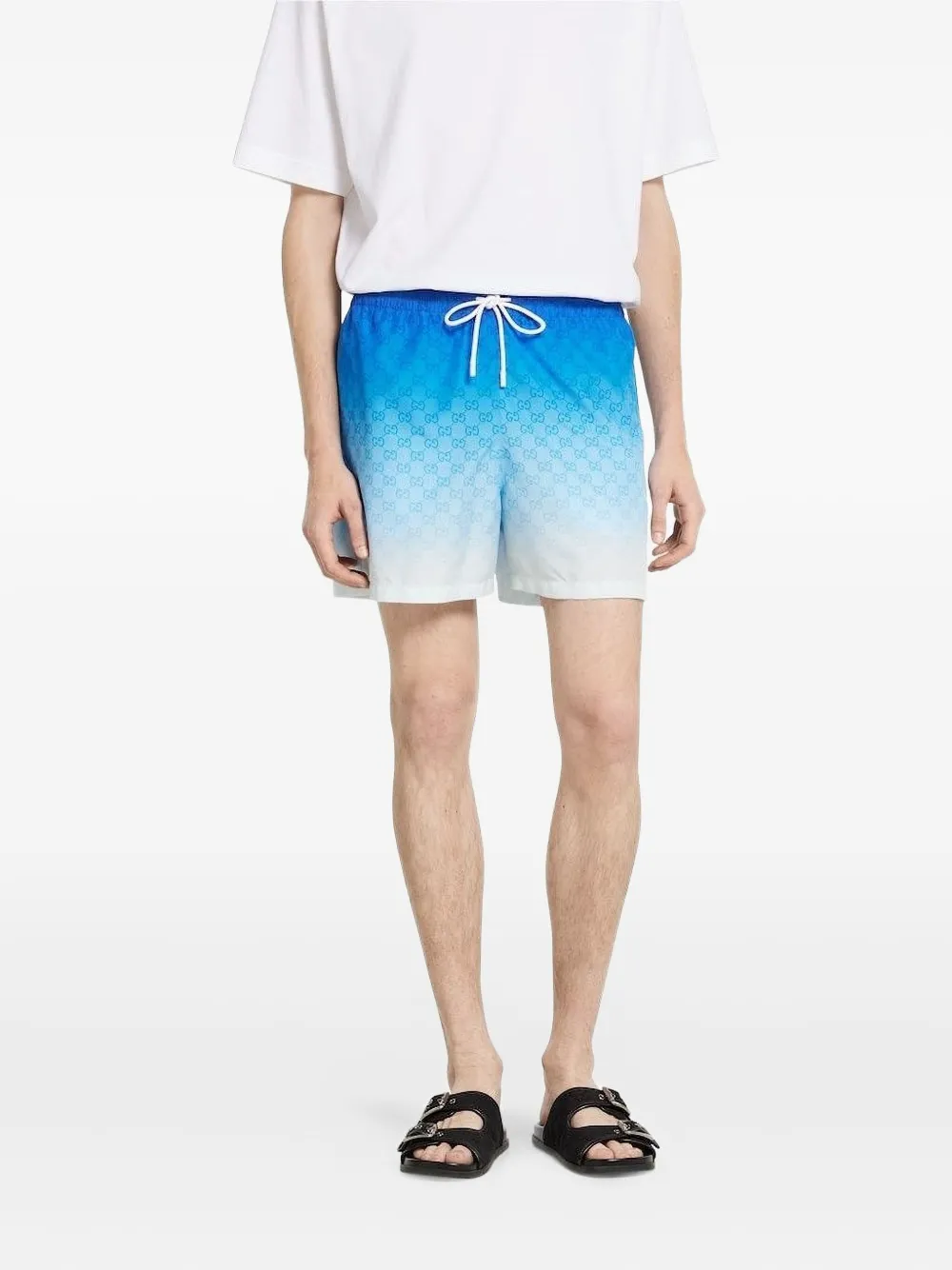 Gucci Zwembroek met monogram ombré-effect Blauw