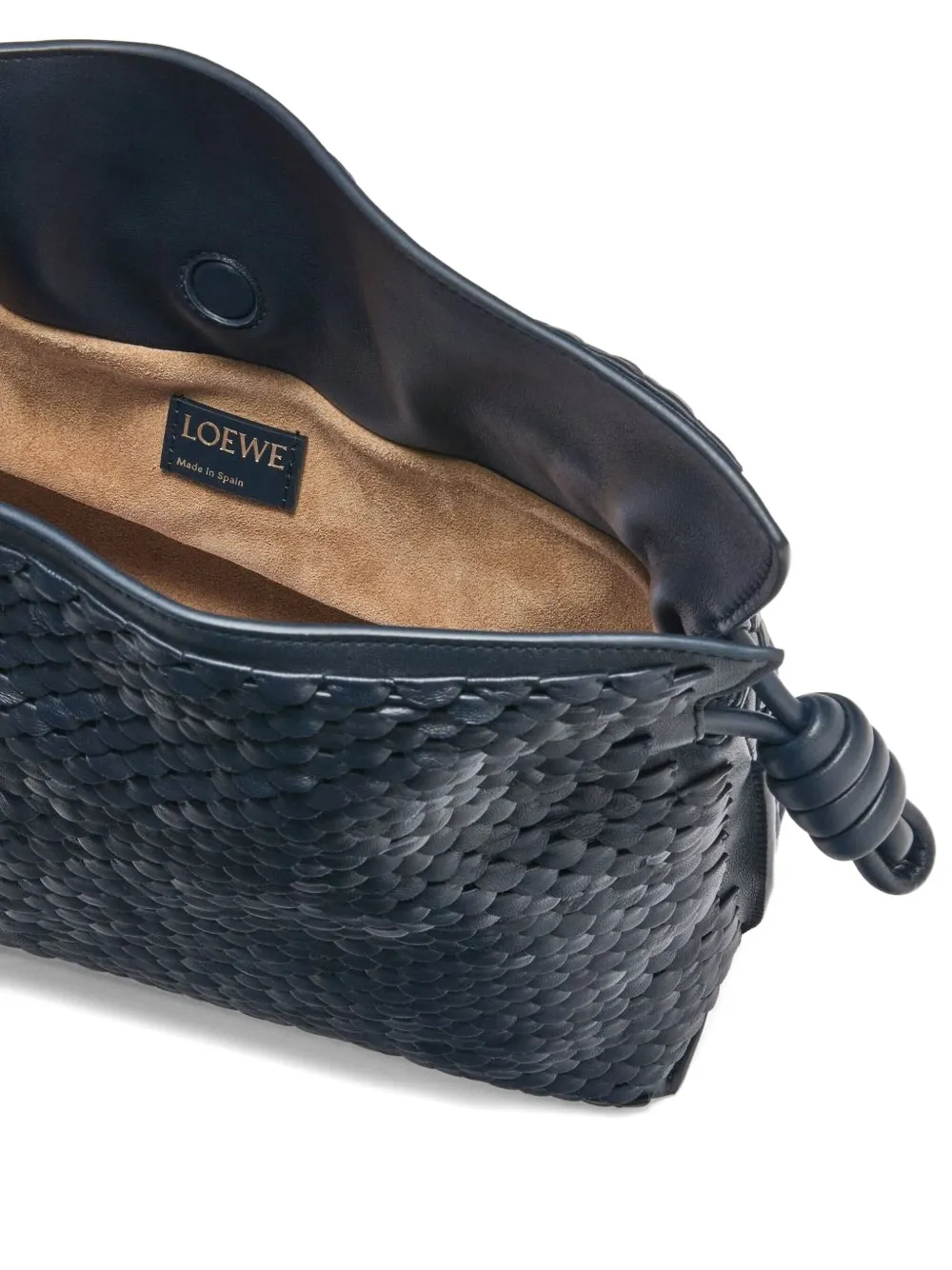 Loewe Medium Flamenco Woven Crossbody Bag In Blue