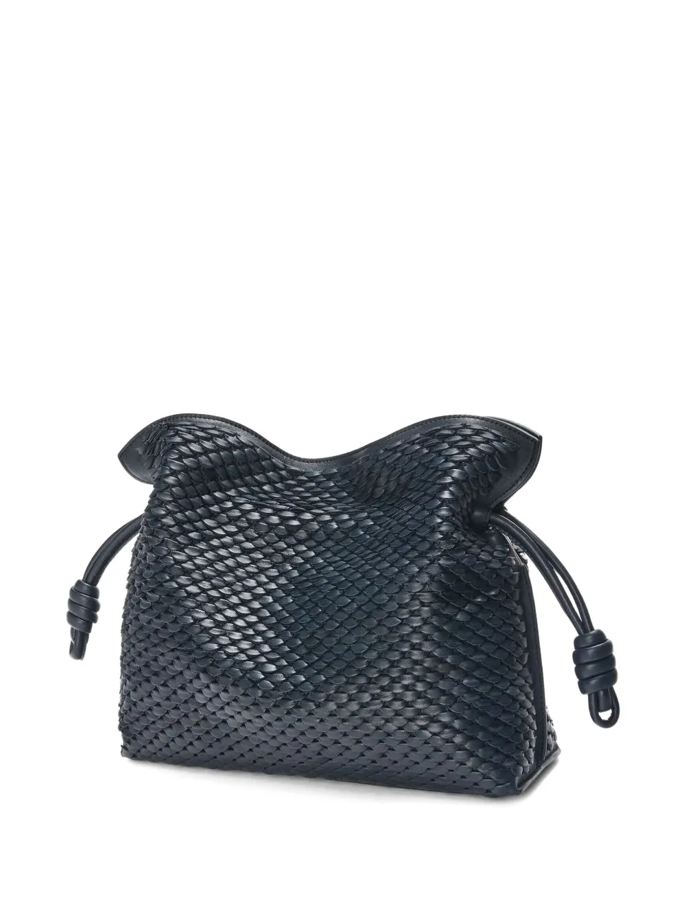 Loewe Medium Flamenco Woven Crossbody Bag In Blue