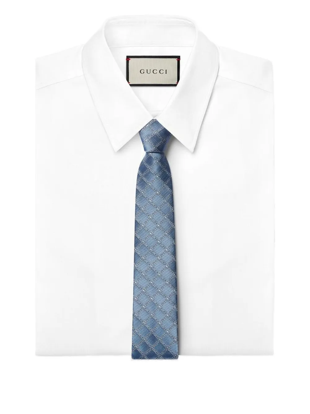 Gucci Zijden stropdas met patroon - Blauw