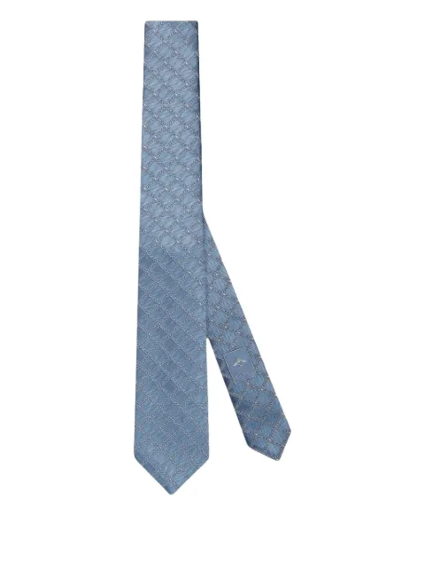 Gucci grid-pattern silk tie