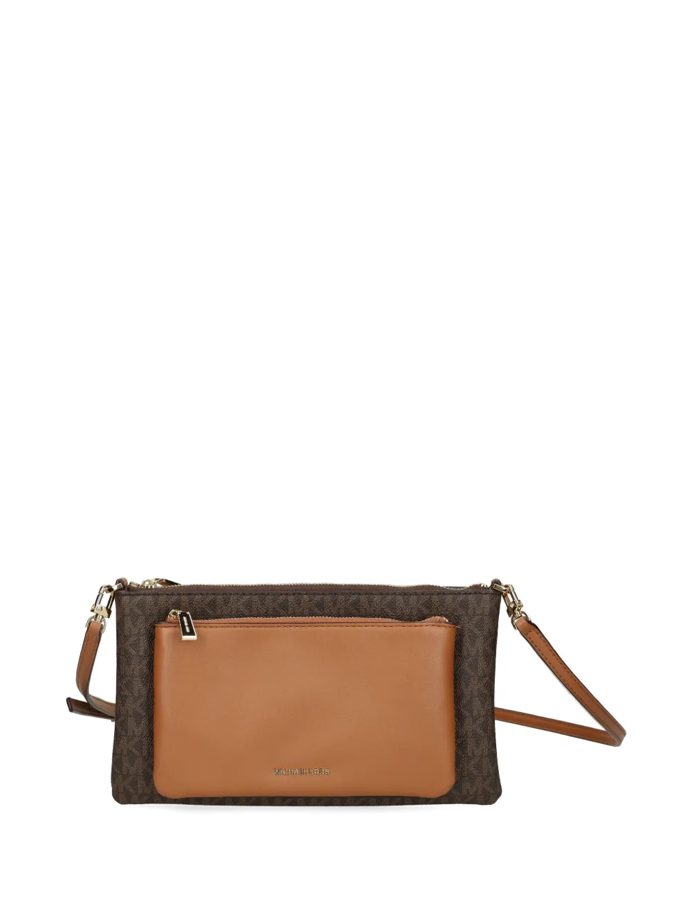 Michael Michael Kors Monogram Chain-strap Satchel In Brown