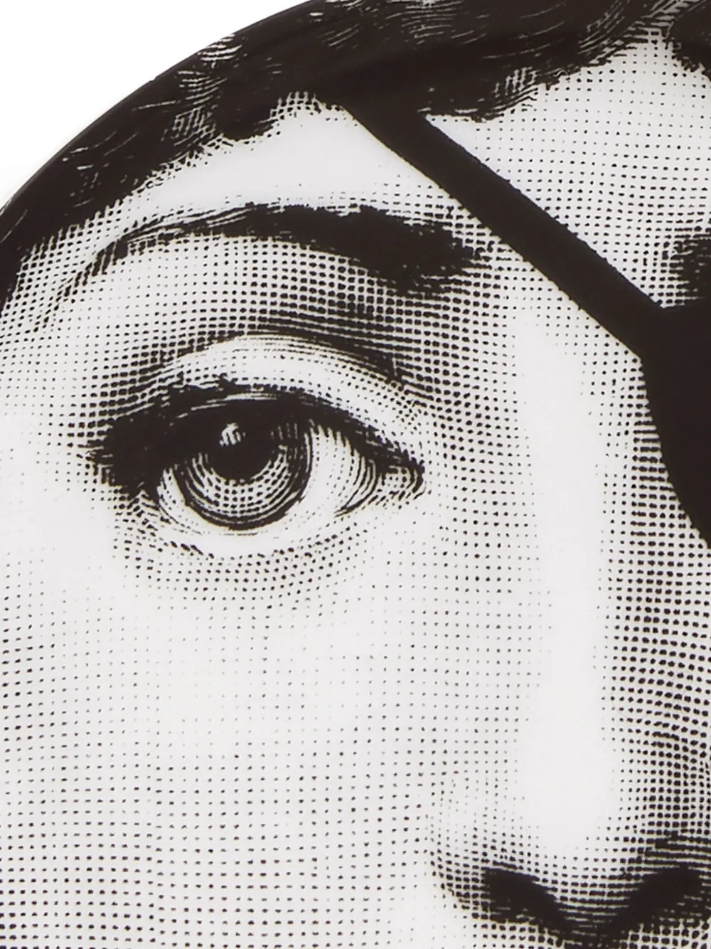 Fornasetti Eye-patch Porcelain Dish In White