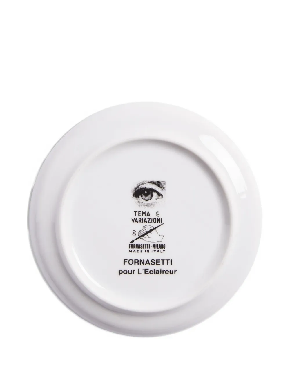 Fornasetti Eye-patch Porcelain Dish In White