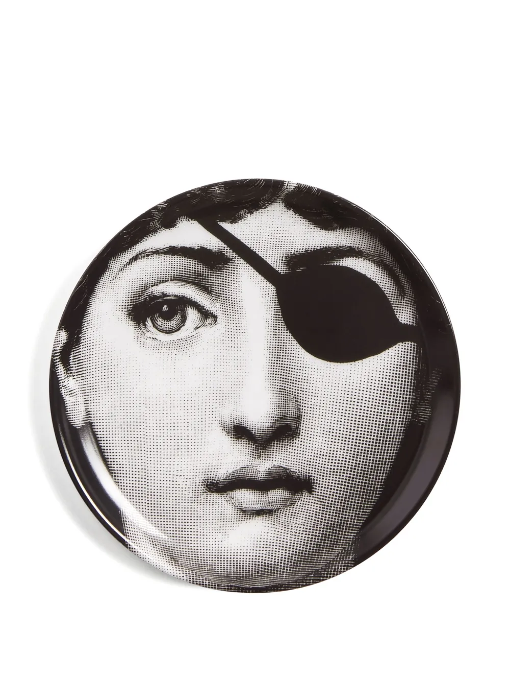 Fornasetti Eye-patch Porcelain Dish In White