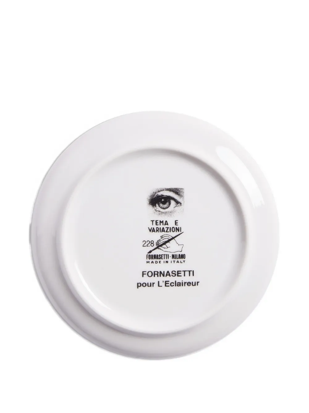Fornasetti Tema E Variazioni Decorative Coaster In Black