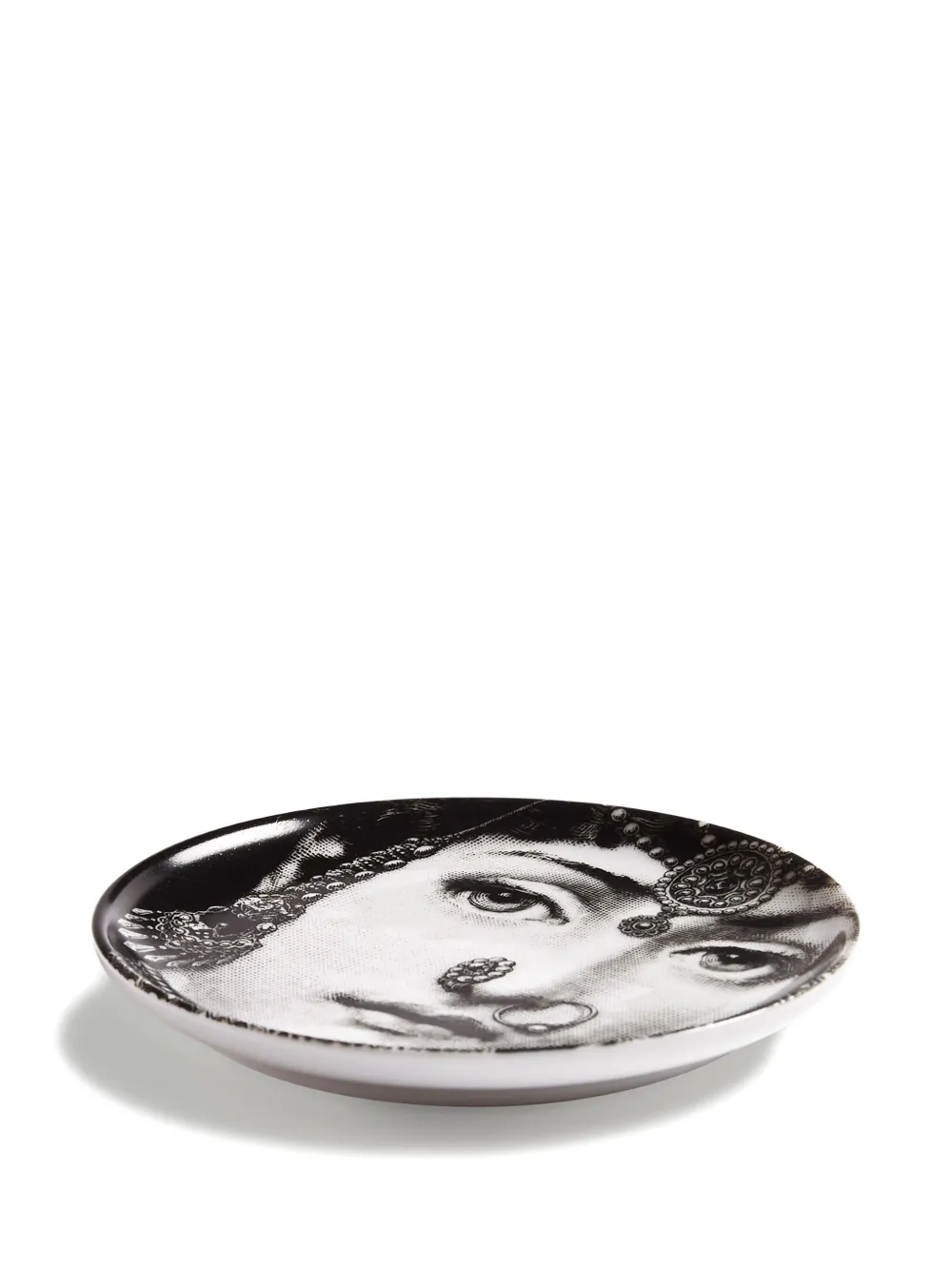 Fornasetti Tema E Variazioni Decorative Coaster In Black