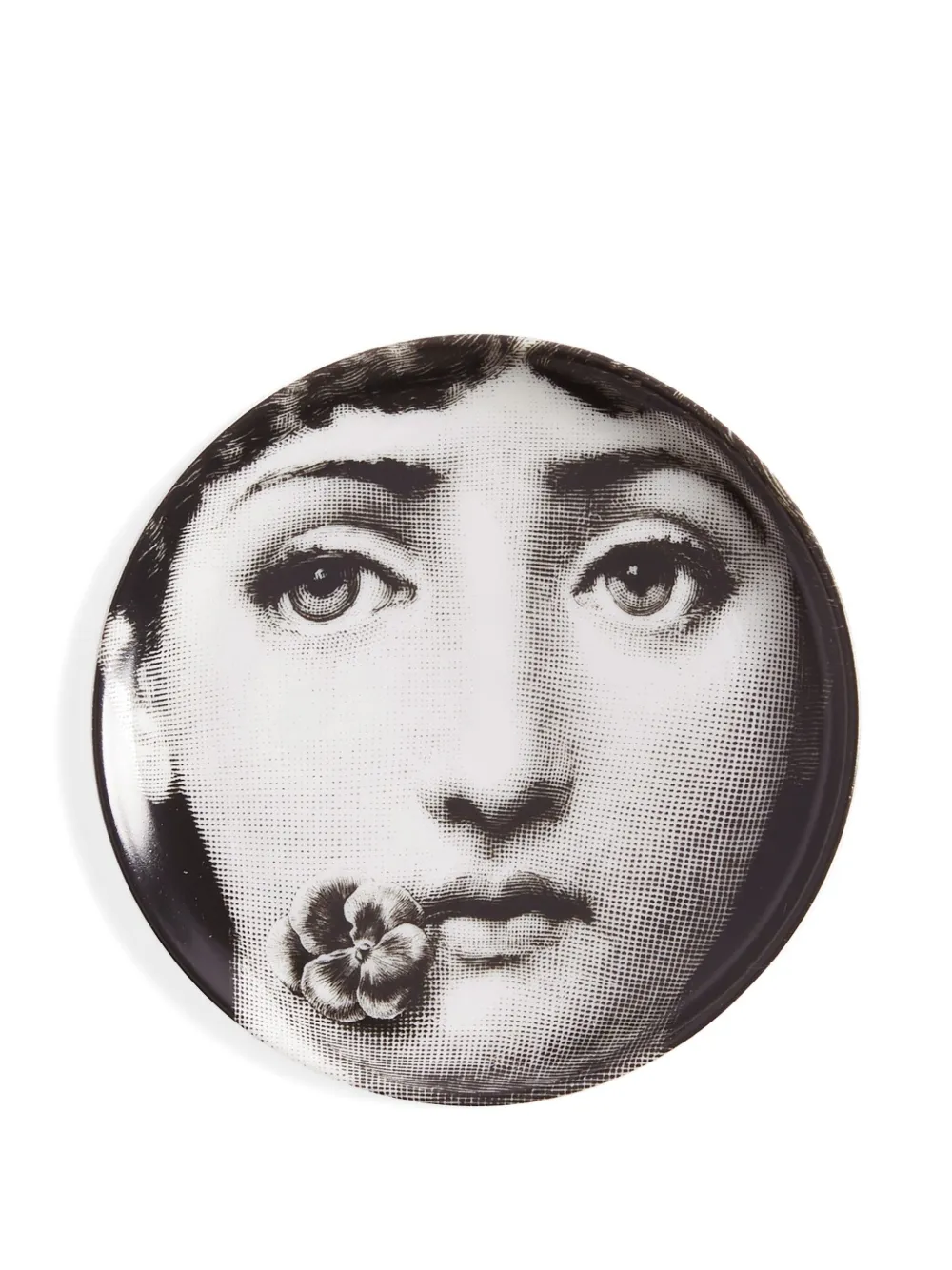 Fornasetti Tema E Variazioni Decorative Coaster In White