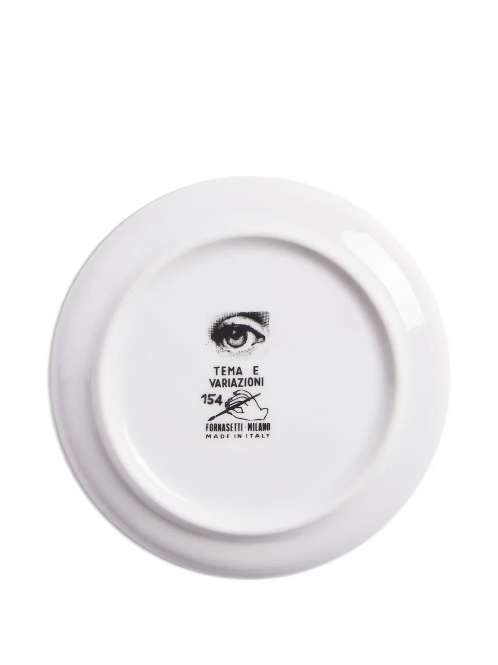 Fornasetti Hands Eye Porcelain Plate In Black