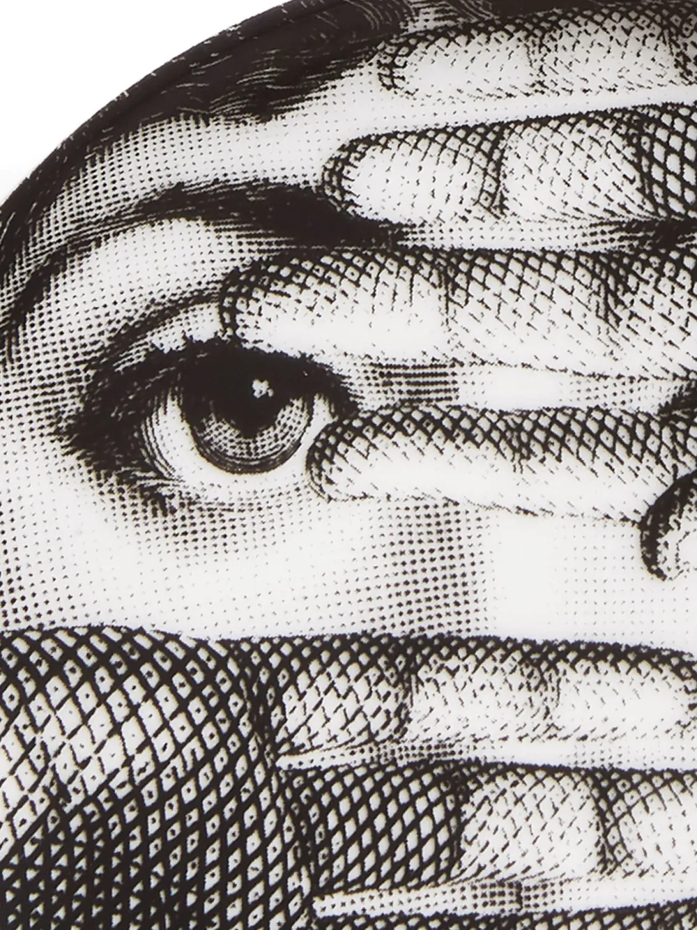 Fornasetti Hands Eye Porcelain Plate In Black