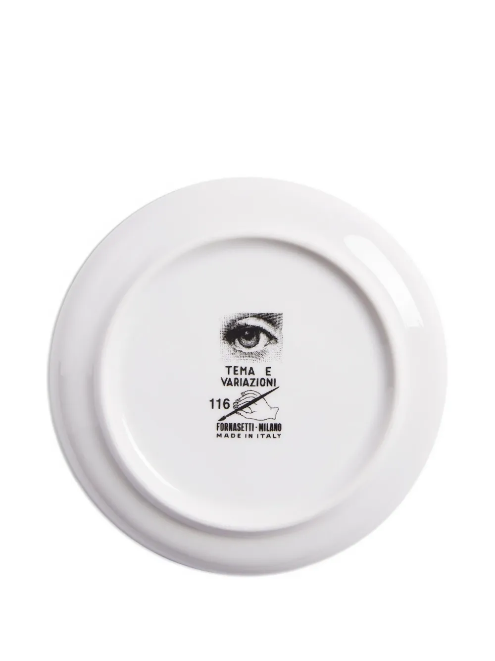 Fornasetti Tema E Variazioni N.116 Plate (10cm) In White