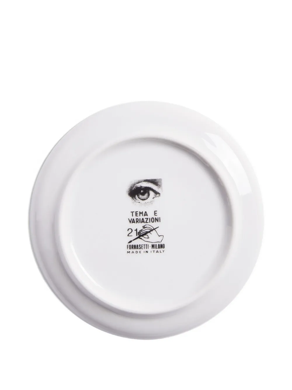 Fornasetti Tema E Variazioni N.21 Plate (10cm) In White