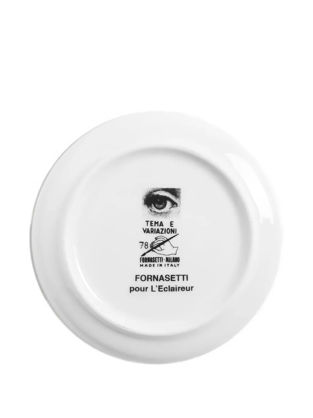 Fornasetti Tema E Variazioni N.78 Plate (10cm) In White