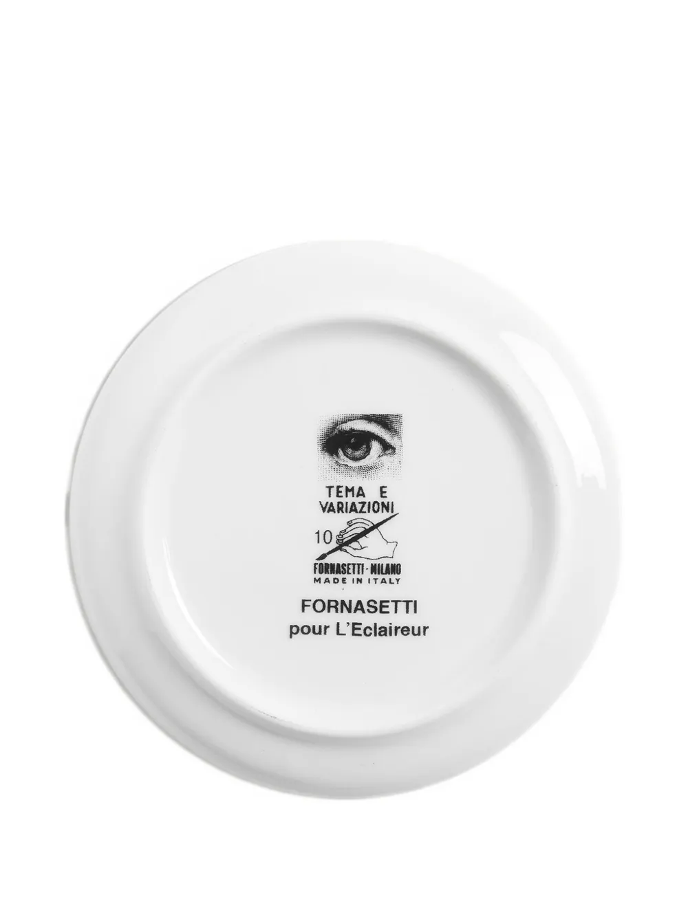 Fornasetti Tema E Variazioni N.10 Plate (10cm) In White