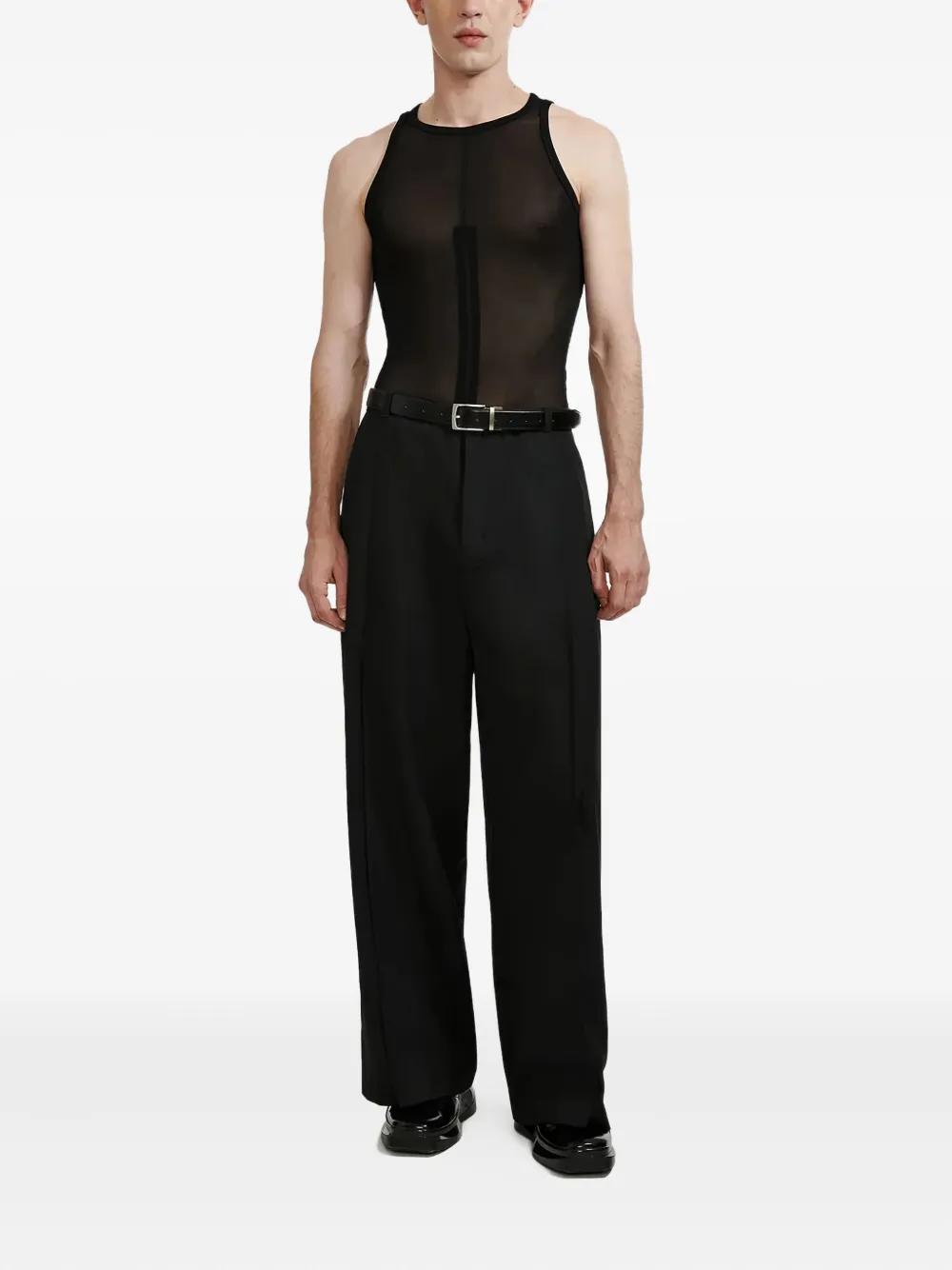 LGN LOUIS GABRIEL NOUCHI Broek met ceintuur - Zwart