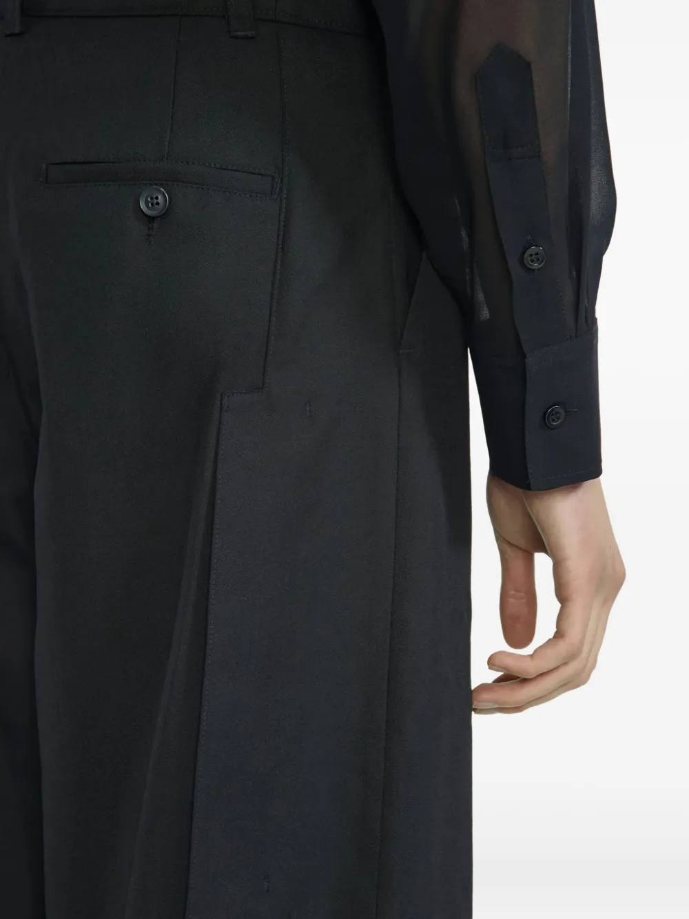 Lgn Louis Gabriel Nouchi Belted Trousers In Black