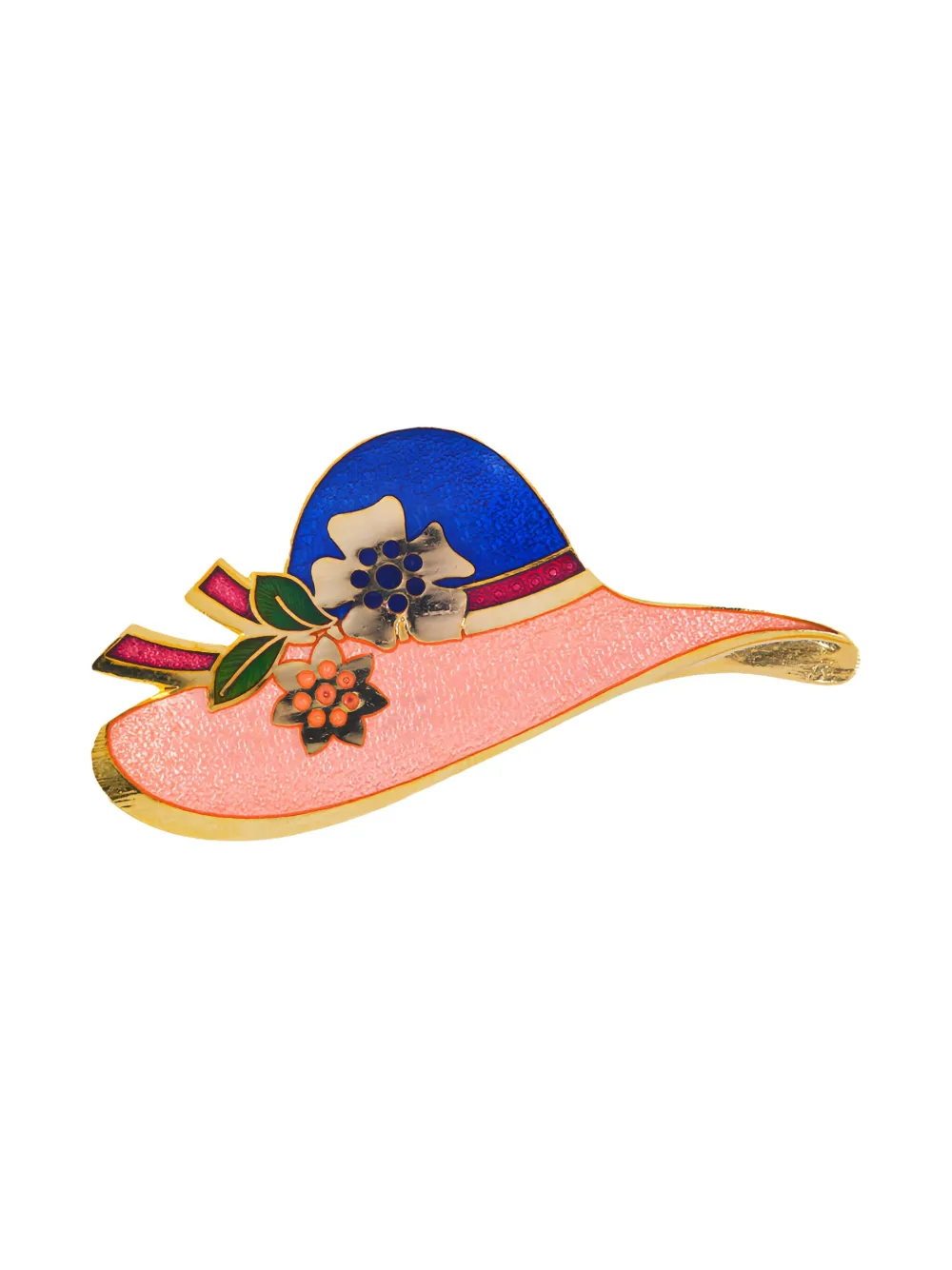 Susan Caplan Vintage 1980s wide-brimmed hat brooch - ゴールドトーン Susan Caplan Vintage 1980s wide-brimmed hat brooch - ゴールドトーン
