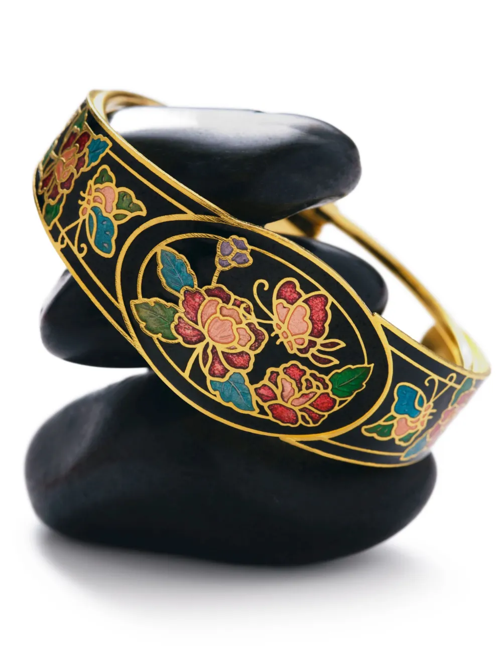 Susan Caplan Vintage 1980s Cloisonné floral bracelet | Image 2