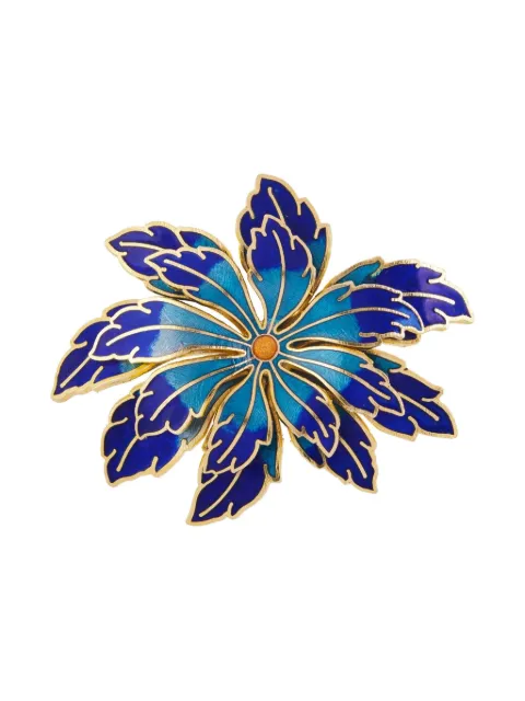 Susan Caplan Vintage 1980s lotus-flower brooch