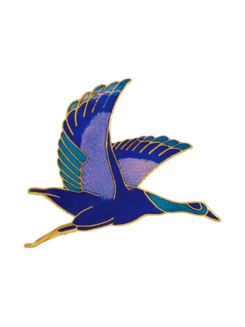 Susan Caplan Vintage cloisonné flying goose brooch