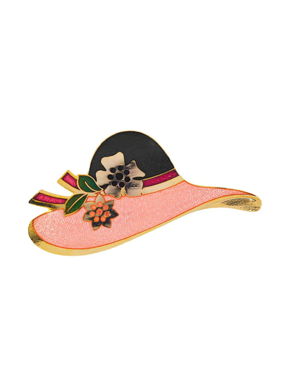 Susan Caplan Vintage 1980s hat brooch | Pink | Image 1