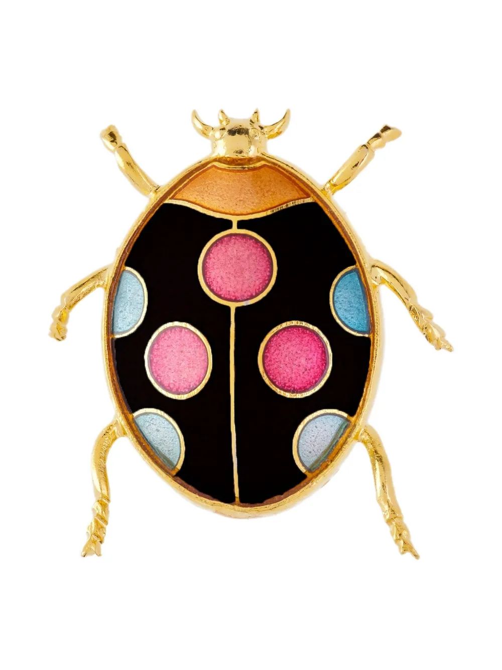 Susan Caplan Vintage 1980s Ladybird brooch | Black | Image 1