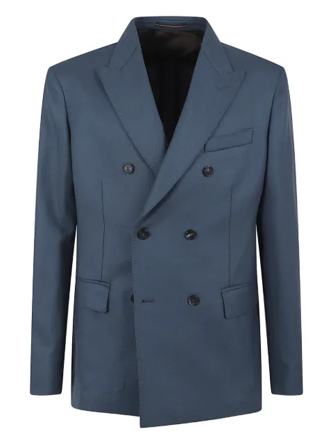 Incotex double-breasted wool blazer