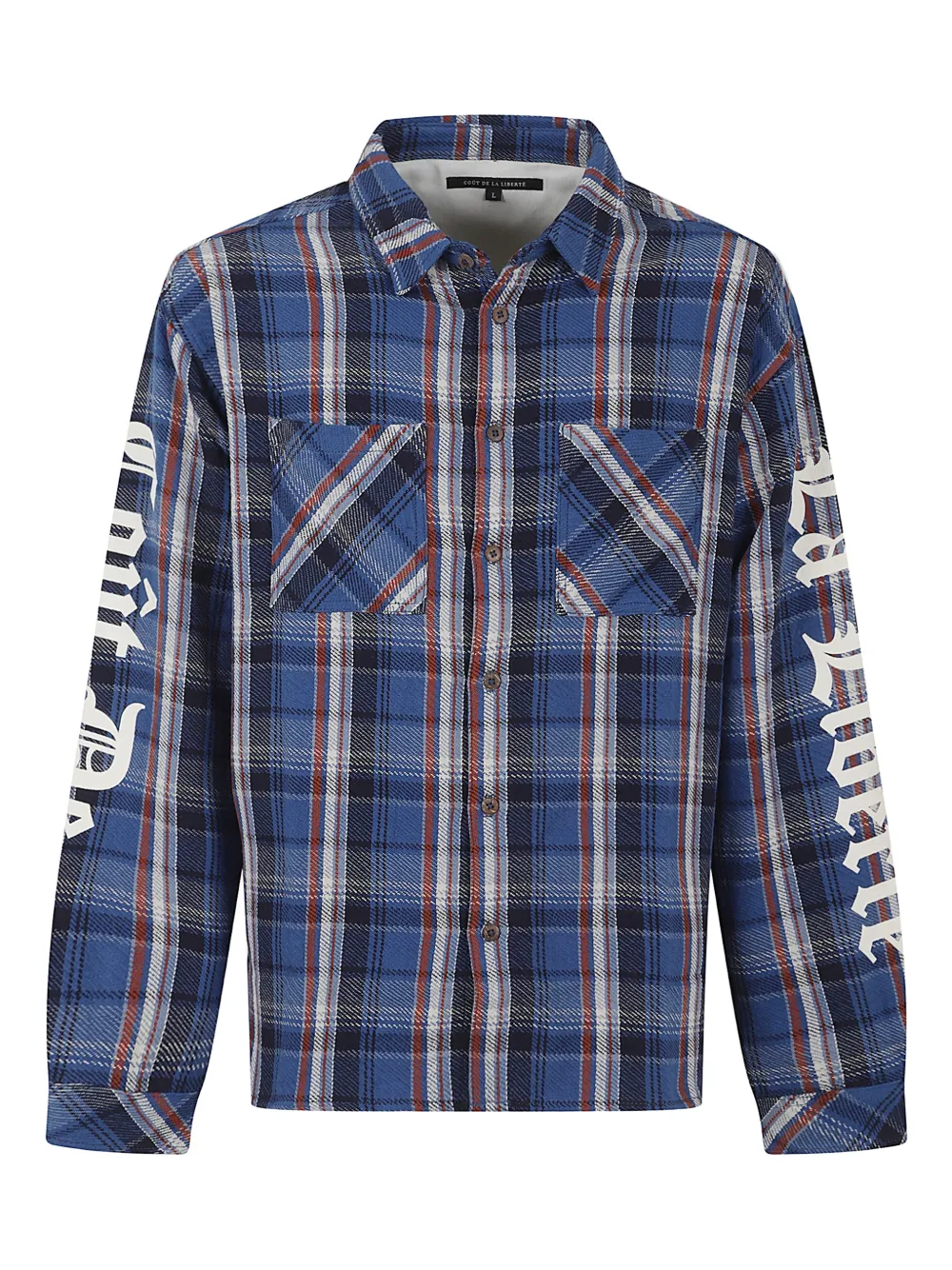 COÛT DE LA LIBERTÉ plaid-pattern chest-pocket shirt | Blue | Image 1