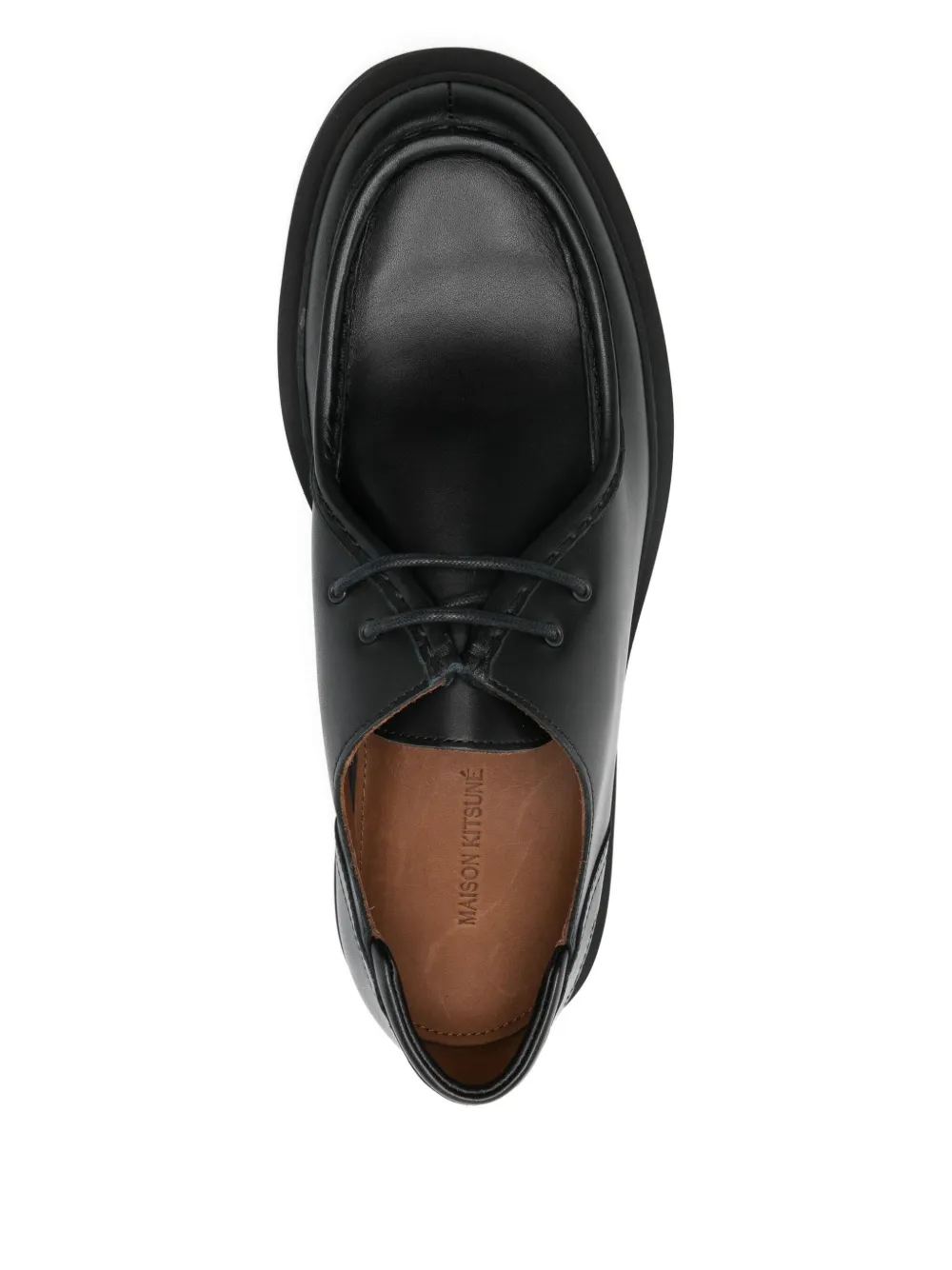 Maison Kitsuné Derby veterschoenen Zwart
