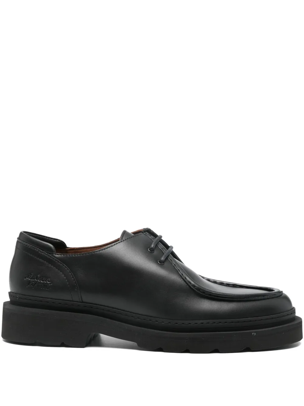 Maison Kitsuné lace-up derby shoes Black