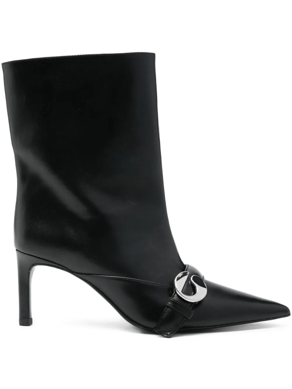 Coperni 70mm buckle-fastening pointed-toe boots Black