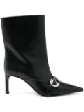 Coperni 70mm buckle-fastening pointed-toe boots - Black