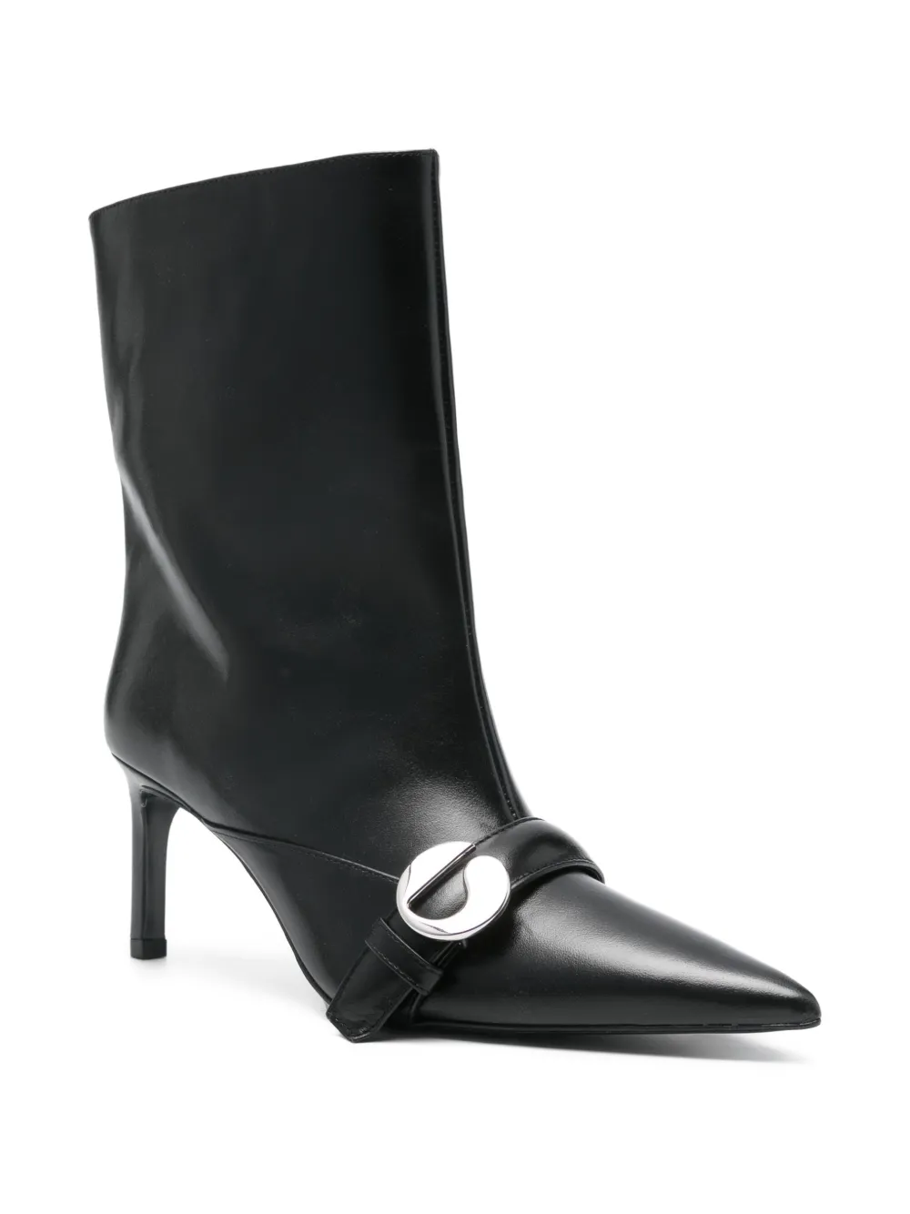 Coperni 70mm buckle-fastening pointed-toe boots Black
