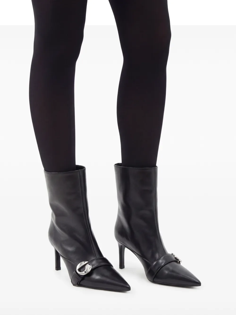 Coperni 70 mm laarzen met gespsluiting en puntige neus Zwart