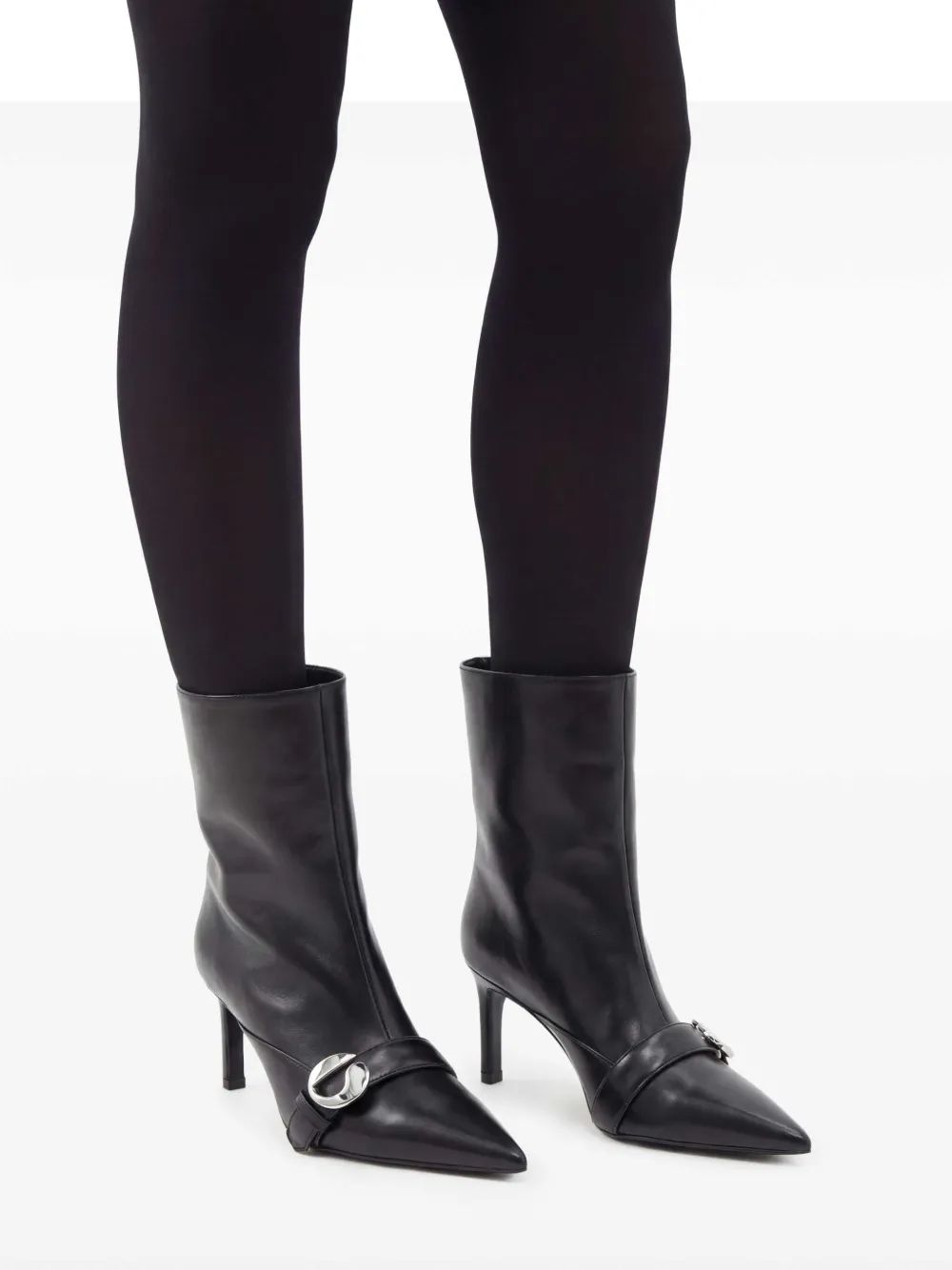 Coperni 70mm Buckle-fastening Pointed-toe Boots in Black, view 2