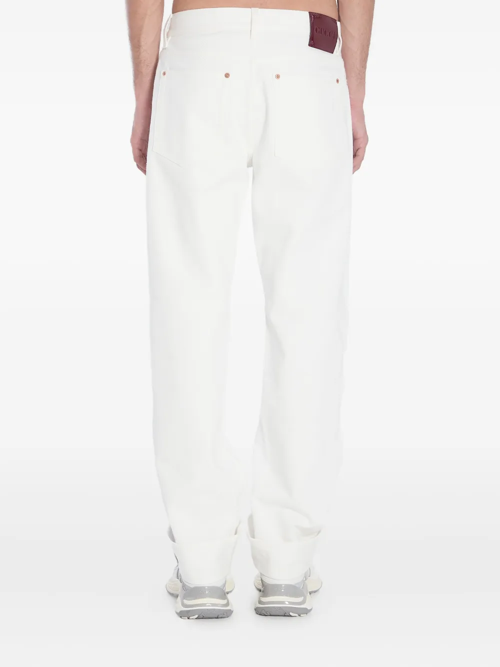 Gucci selvedge cotton jeans Wit