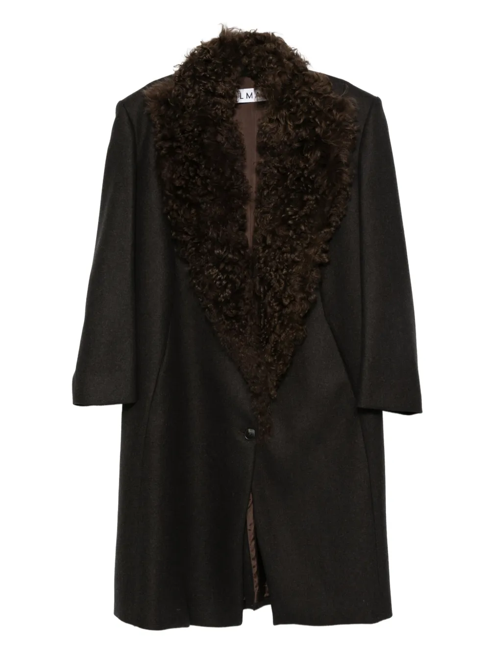 Almaz shearling-collar single-breasted coat | Brown | Image 1