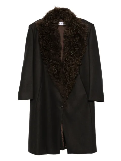 Almaz shearling-collar single-breasted coat