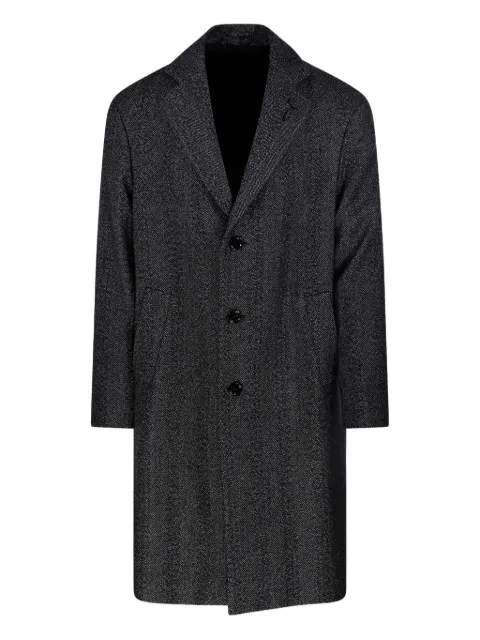 Lardini button-fastening herringbone coat