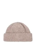 Lardini ribbed beanie - Neutrals