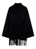 THE DYNAMIS STUDIO fringed cape - Black