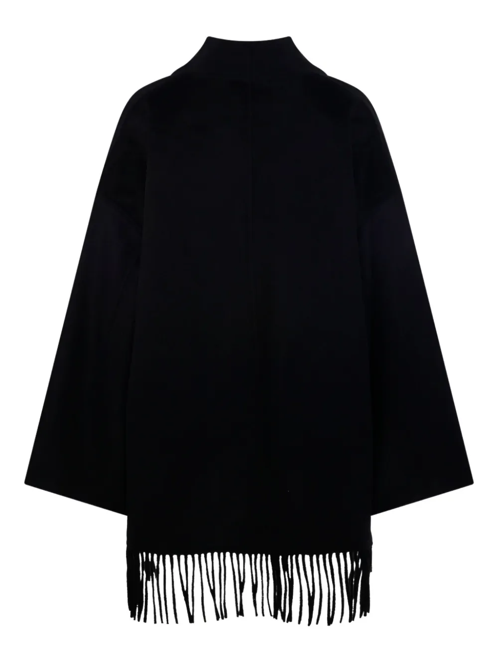 The Dynamis Studio Fringed Cape In Black