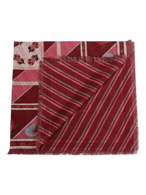 Franco Ferrari floral-striped scarf