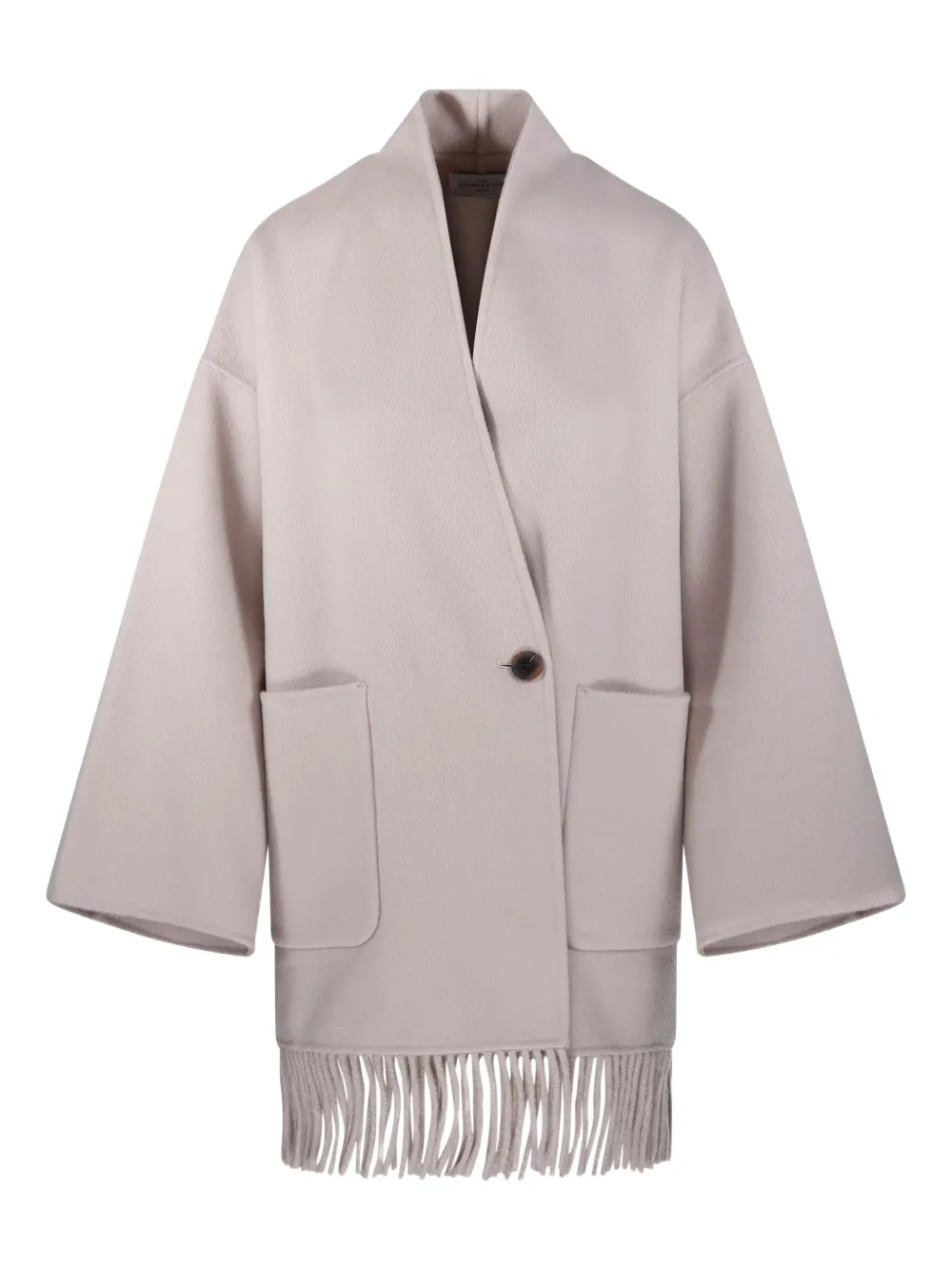 THE DYNAMIS STUDIO fring-edges patch-pocket coat | Neutrals | Image 1