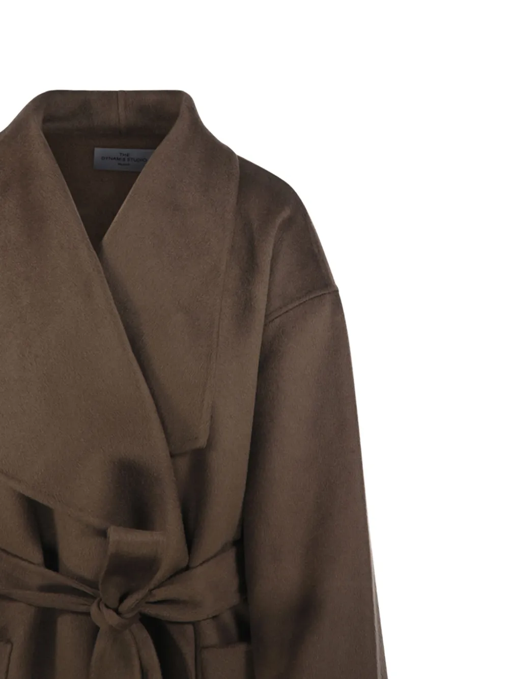 The Dynamis Studio Doubl-breasted Belted Coat In Brown