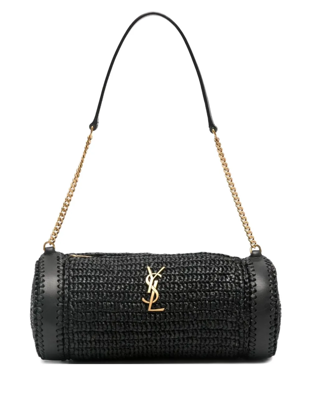 Saint Laurent Schultertasche aus Raffiabast | Schwarz | Image 1