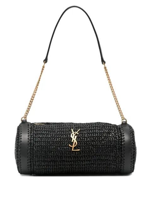 Saint Laurent raffia-weave shoulder bag