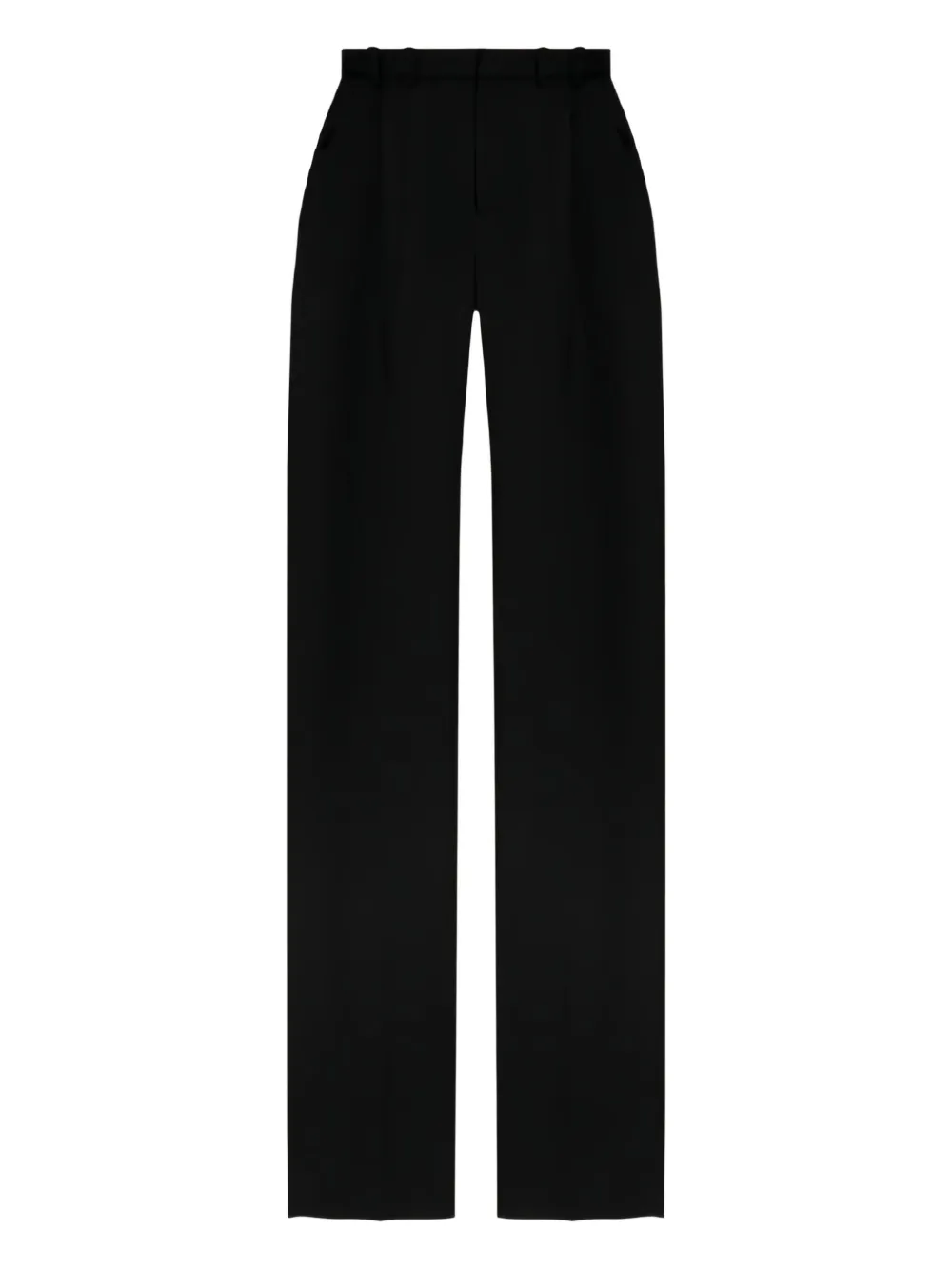 Saint Laurent ウールタックパンツ - ブラック Saint Laurent ウールタックパンツ - ブラック