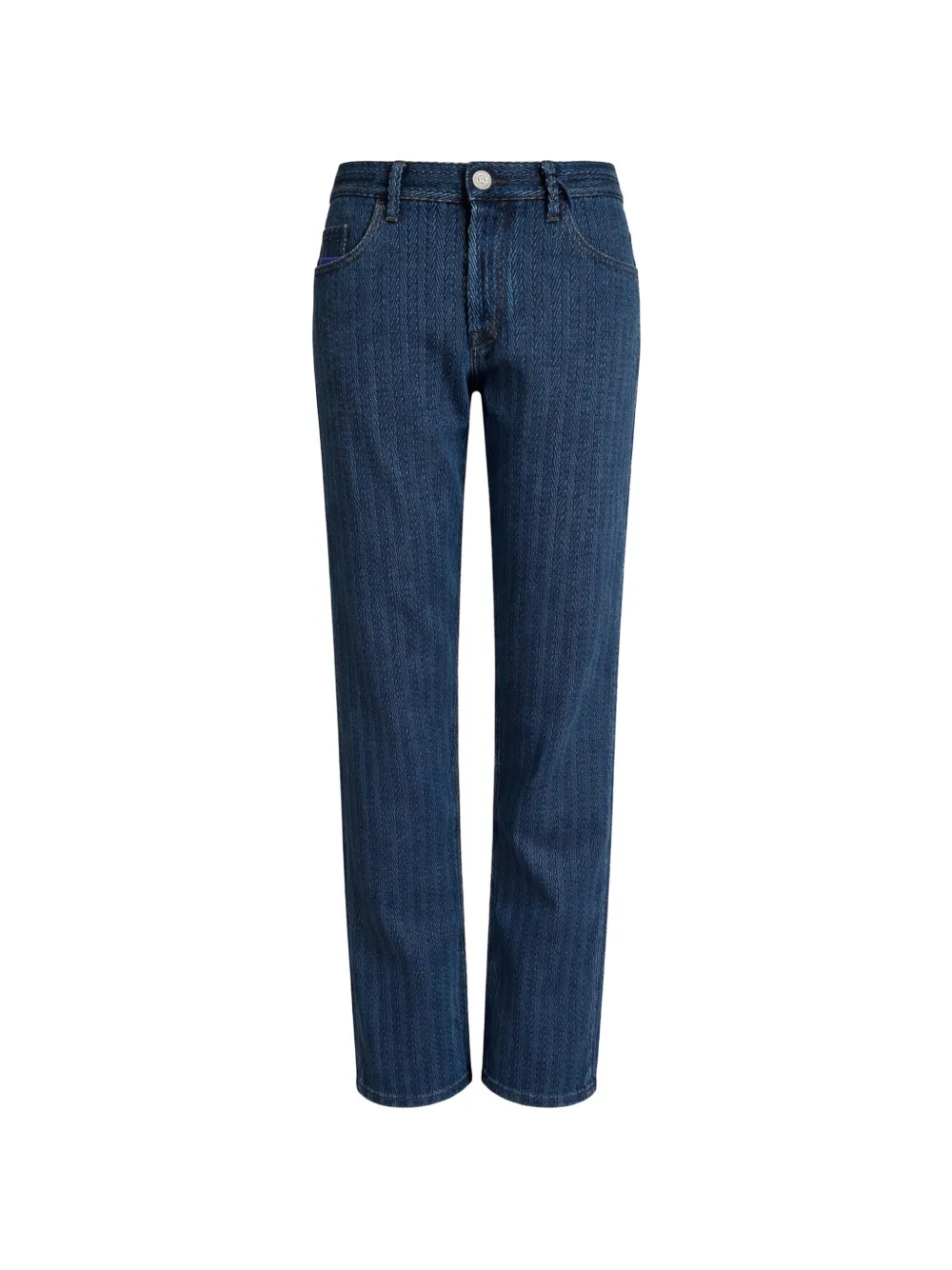 Jacob Cohën herringbone pattern jeans - Blu