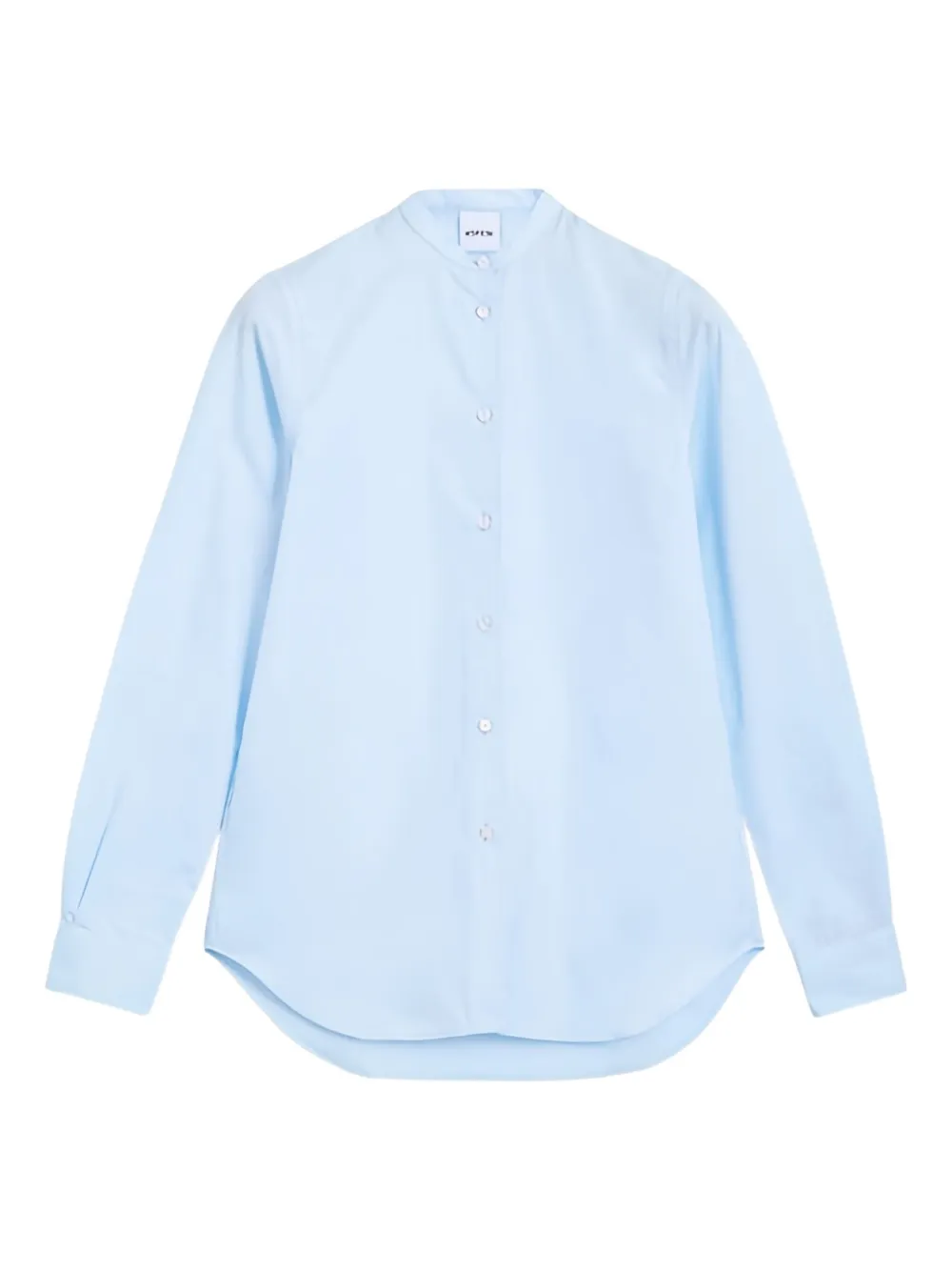 ASPESI mandarin-collar cotton shirt Blauw